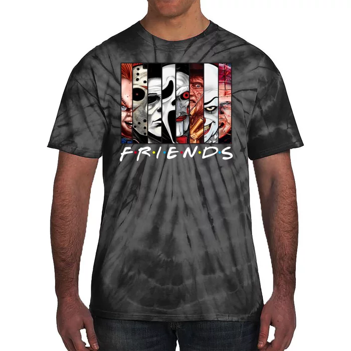 Friends Halloween Horror Squad Parody Tie-Dye T-Shirt