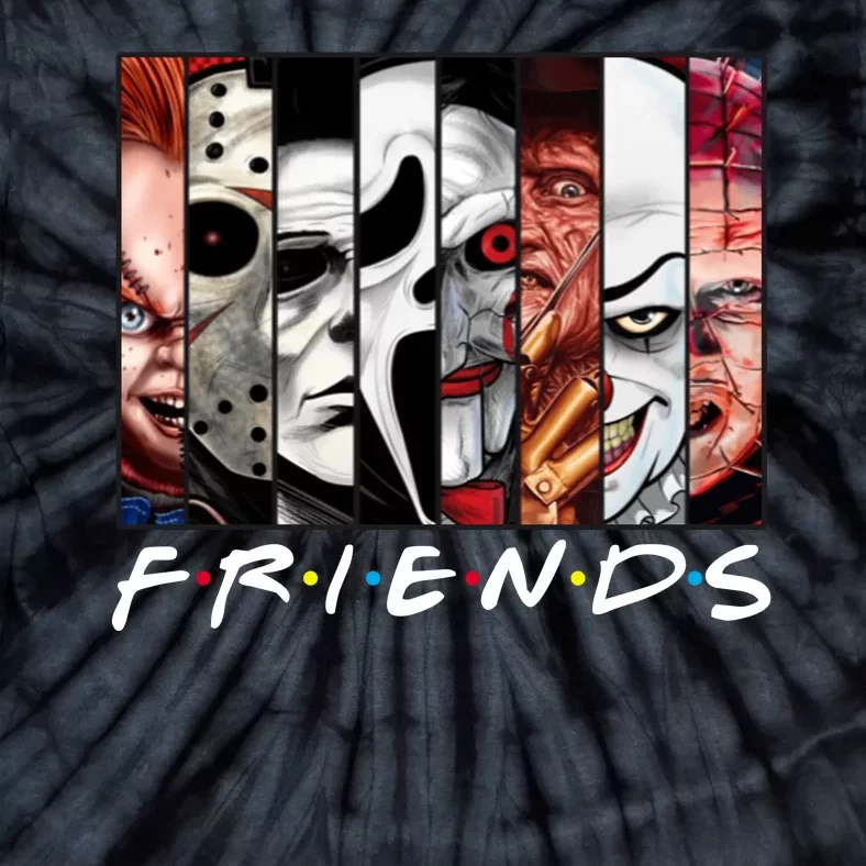 Friends Halloween Horror Squad Parody Tie-Dye T-Shirt