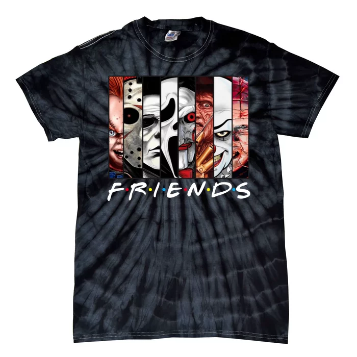 Friends Halloween Horror Squad Parody Tie-Dye T-Shirt