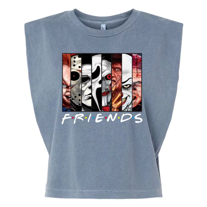 Friends Halloween Horror Squad Parody Garment-Dyed Women's Muscle Tee