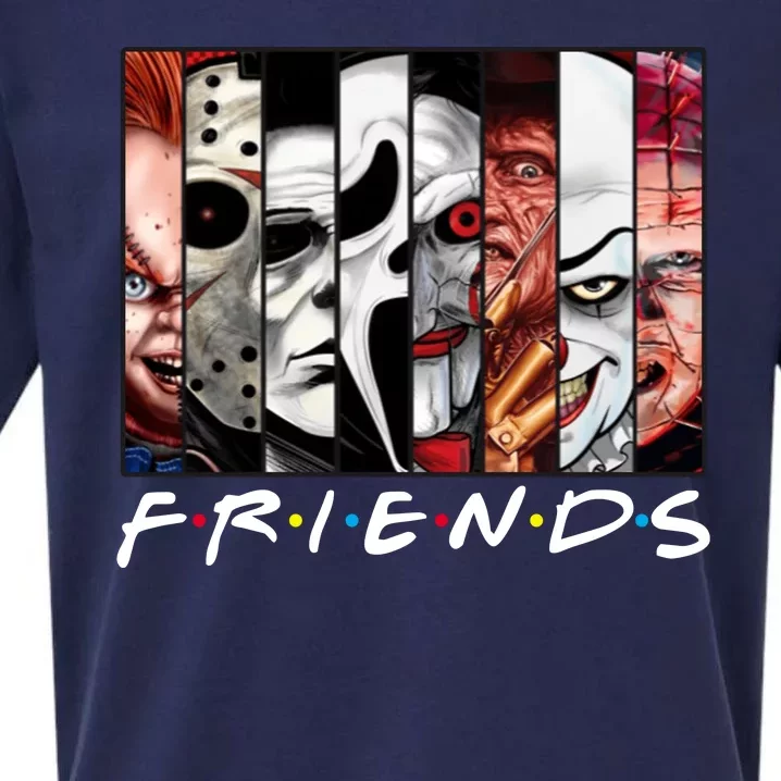 Friends Halloween Horror Squad Parody Sueded Cloud Jersey T-Shirt