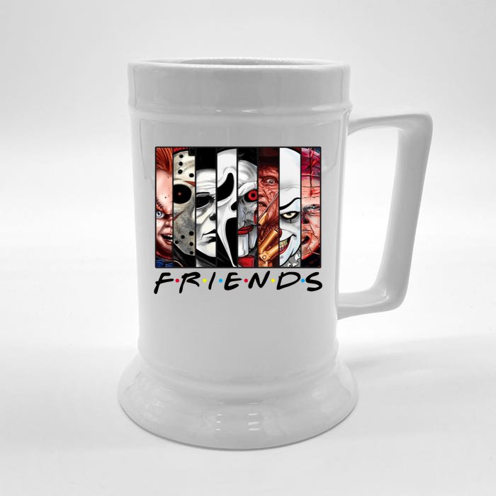 Friends Halloween Horror Squad Parody Front & Back Beer Stein