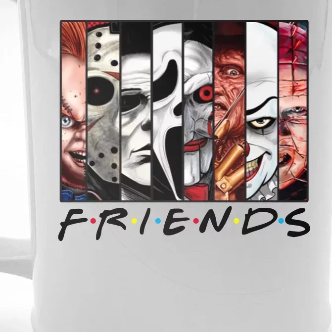 Friends Halloween Horror Squad Parody Front & Back Beer Stein