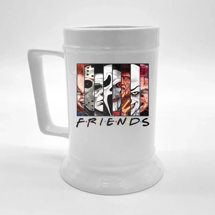 Friends Halloween Horror Squad Parody Front & Back Beer Stein