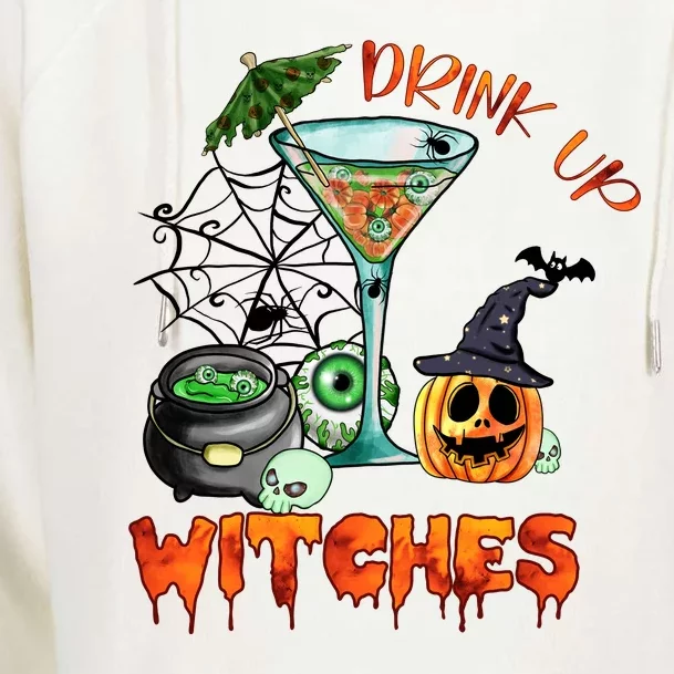 Funny Halloween Hat Drink Up Witches Funny Drink Up Witches Womens Funnel Neck Pullover Hood