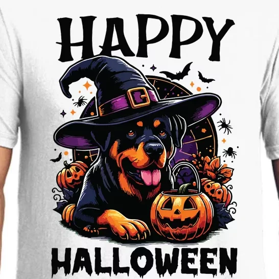 Funny Happy Halloween Rottweiler Lover Rottweiler Halloween Pajama Set