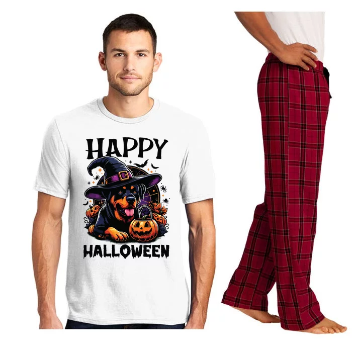 Funny Happy Halloween Rottweiler Lover Rottweiler Halloween Pajama Set