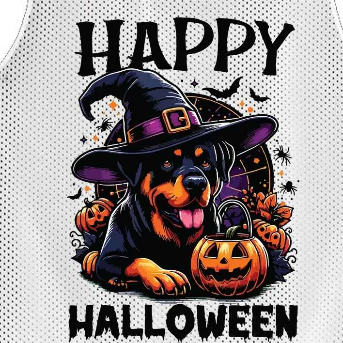 Funny Happy Halloween Rottweiler Lover Rottweiler Halloween Mesh Reversible Basketball Jersey Tank