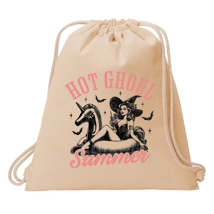 Funny Halloween Hot Ghoul Summer Summerween Drawstring Bag