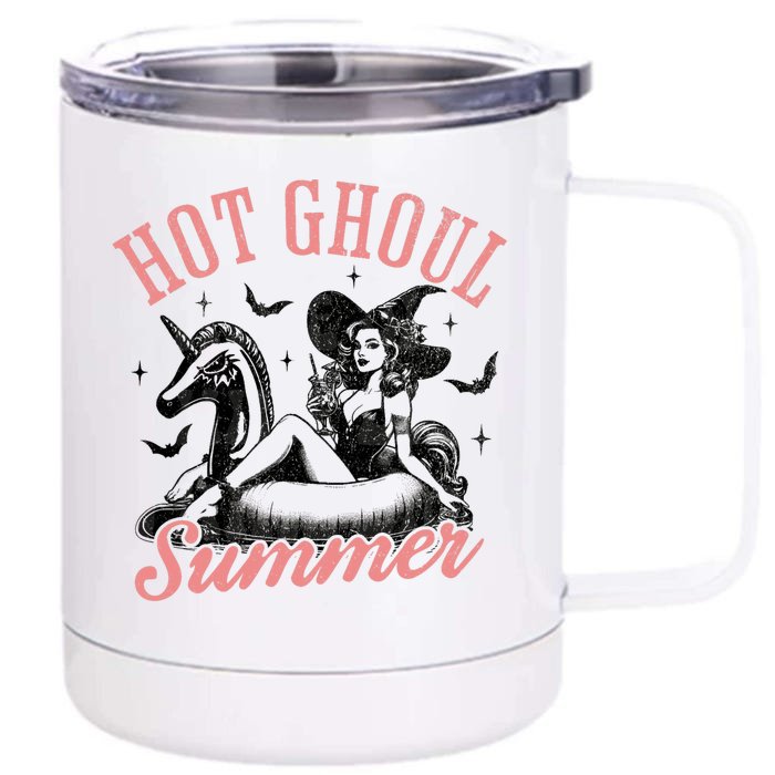 Funny Halloween Hot Ghoul Summer Summerween Front & Back 12oz Stainless Steel Tumbler Cup