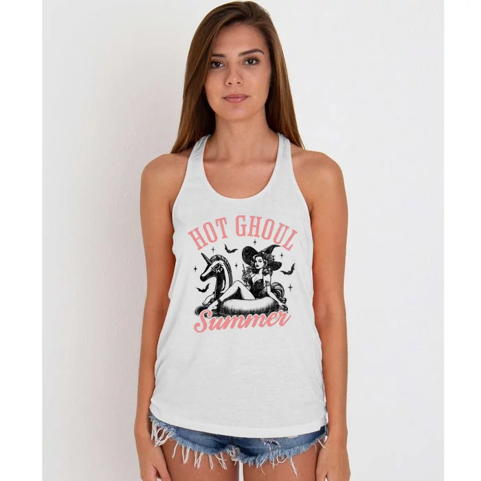 Funny Halloween Hot Ghoul Summer Summerween Women's Knotted Racerback Tank