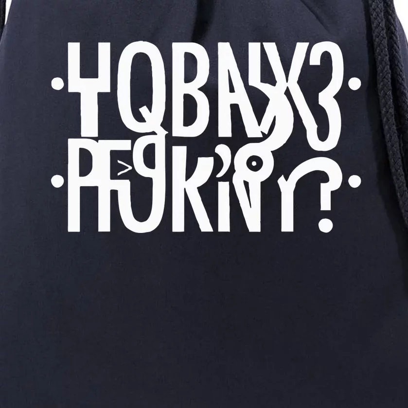 Funny Horny Hidden Message Horny Reflexed Secret Message Drawstring Bag