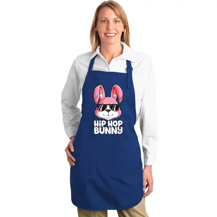 Funny Hip Hop Bunny Easter Rabbit Lover Funny Gift Full-Length Apron With Pocket