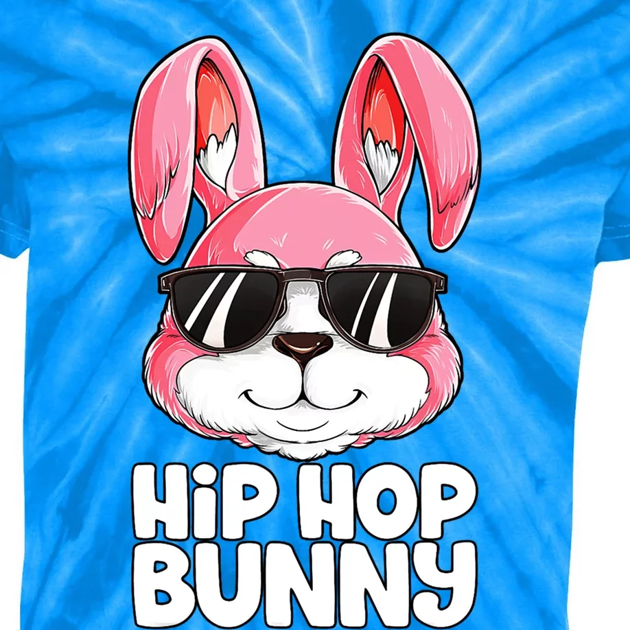 Funny Hip Hop Bunny Easter Rabbit Lover Funny Gift Kids Tie-Dye T-Shirt