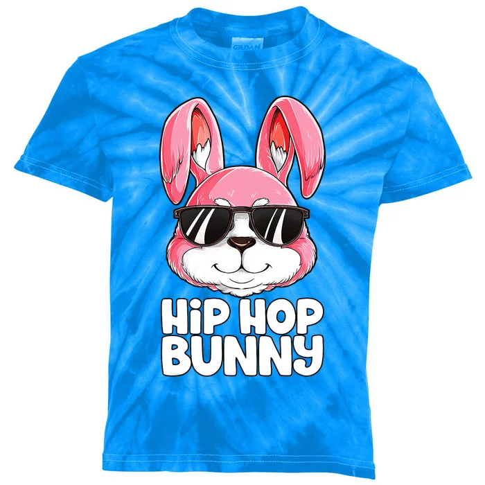 Funny Hip Hop Bunny Easter Rabbit Lover Funny Gift Kids Tie-Dye T-Shirt