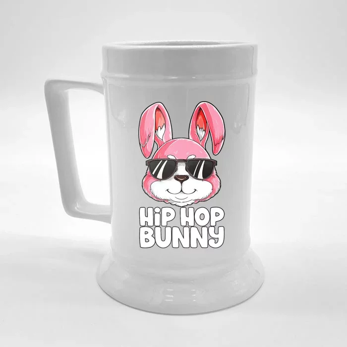 Funny Hip Hop Bunny Easter Rabbit Lover Funny Gift Front & Back Beer Stein