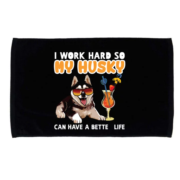 Funny Husky Husky Lovers Gifts Microfiber Hand Towel