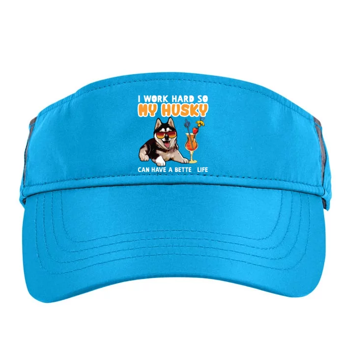 Funny Husky Husky Lovers Gifts Adult Drive Performance Visor