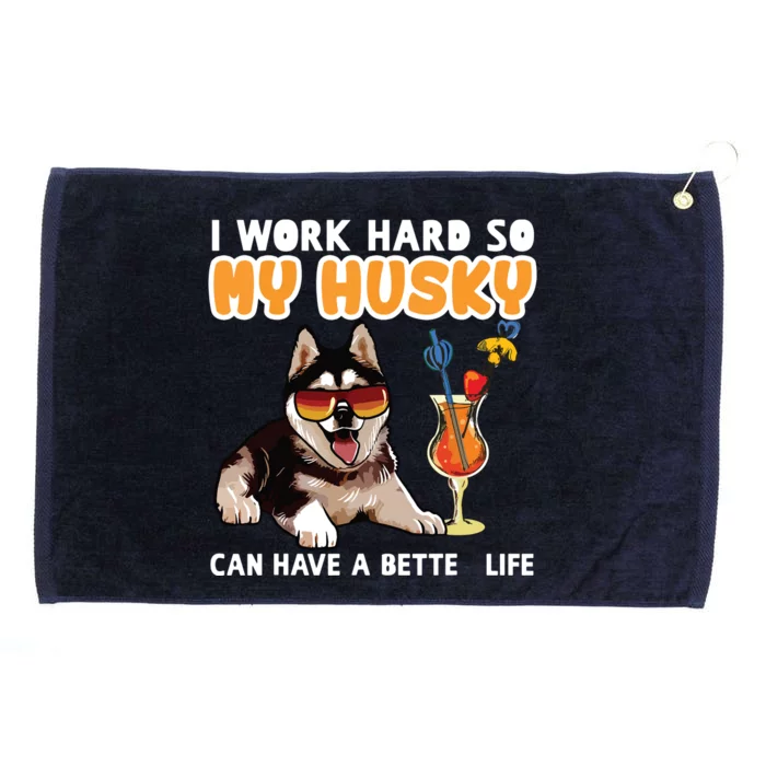 Funny Husky Husky Lovers Gifts Grommeted Golf Towel