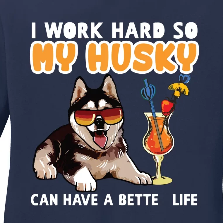 Funny Husky Husky Lovers Gifts Ladies Long Sleeve Shirt