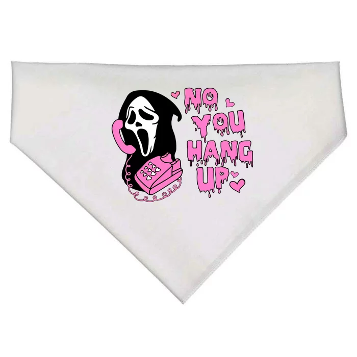 Funny Horror Halloween No You Hang Up Scream Horror Gift USA-Made Doggie Bandana