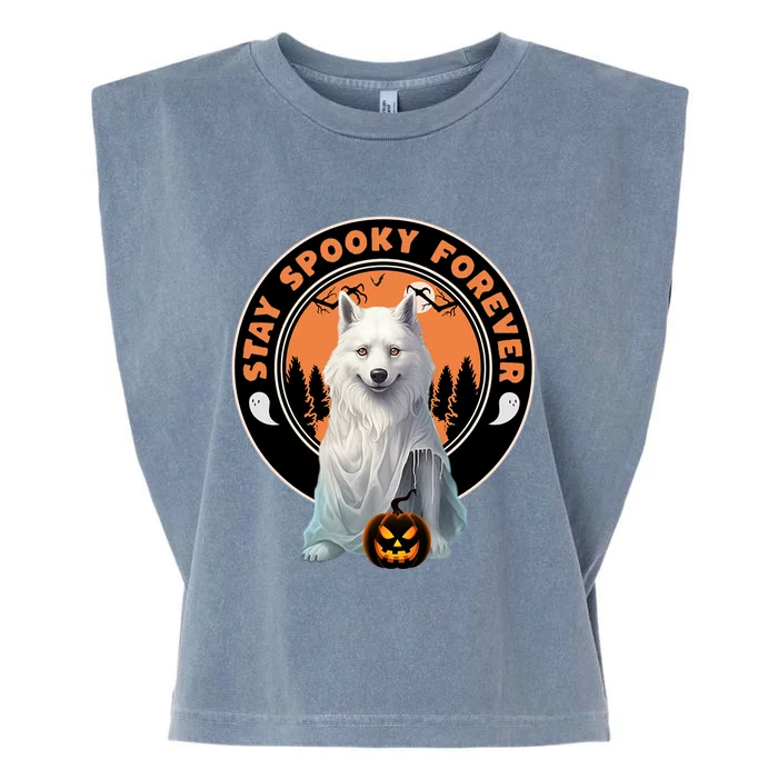 Funny Halloween Husky Stay Spooky Forever Costume Dog Lover Funny Gift Garment-Dyed Women's Muscle Tee