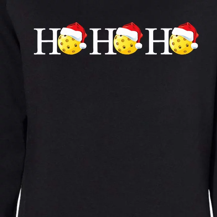 Funny Ho Ho Ho Christmas Pickleball Santa Womens California Wash Sweatshirt