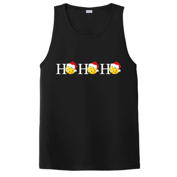 Funny Ho Ho Ho Christmas Pickleball Santa Performance Tank