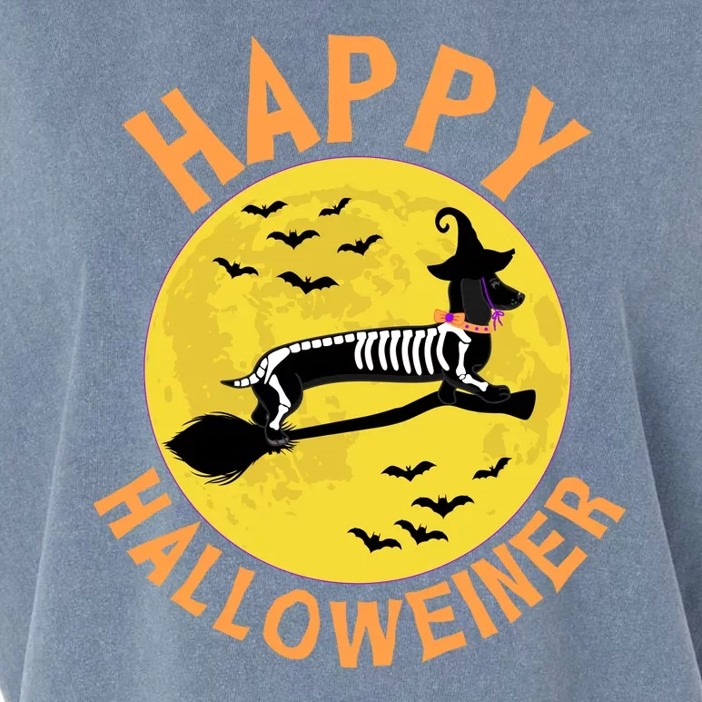 Funny Happy Halloweiner Dachshund Lover Garment-Dyed Women's Muscle Tee