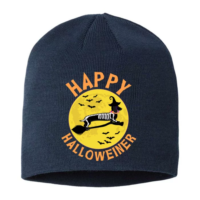 Funny Happy Halloweiner Dachshund Lover 8 1/2in Sustainable Knit Beanie