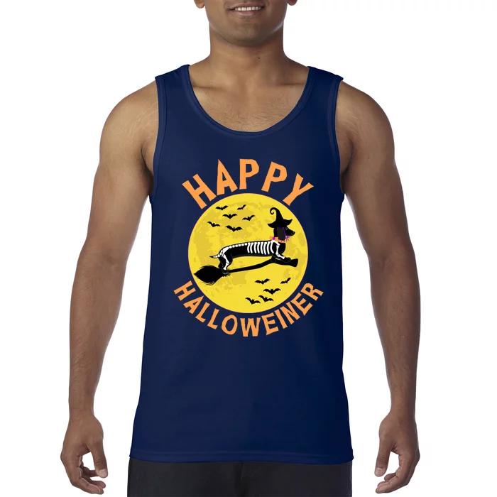 Funny Happy Halloweiner Dachshund Lover Tank Top