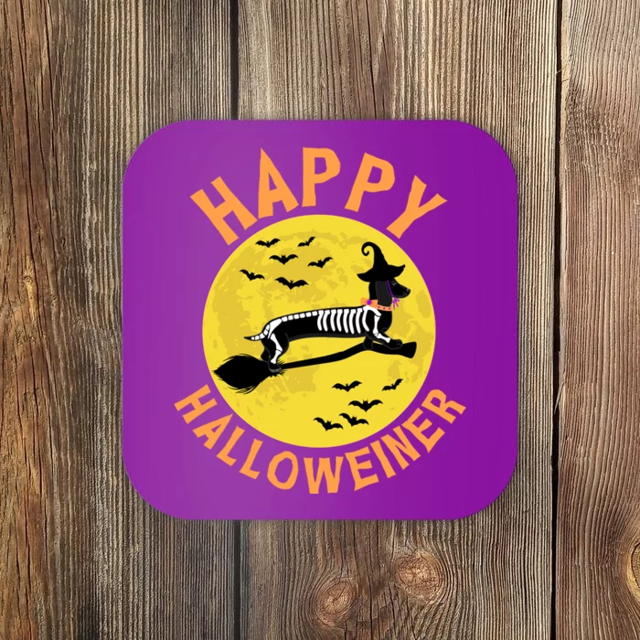 Funny Happy Halloweiner Dachshund Lover Coaster