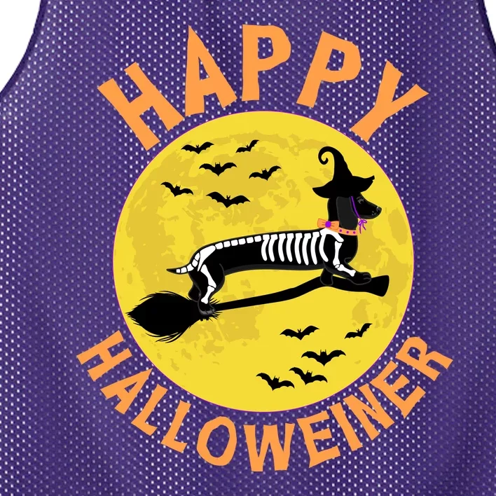 Funny Happy Halloweiner Dachshund Lover Mesh Reversible Basketball Jersey Tank