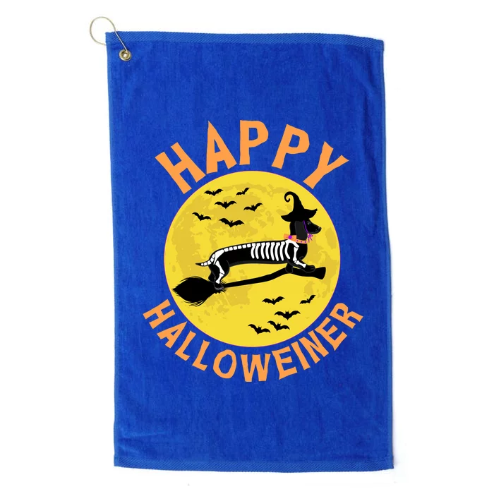 Funny Happy Halloweiner Dachshund Lover Platinum Collection Golf Towel