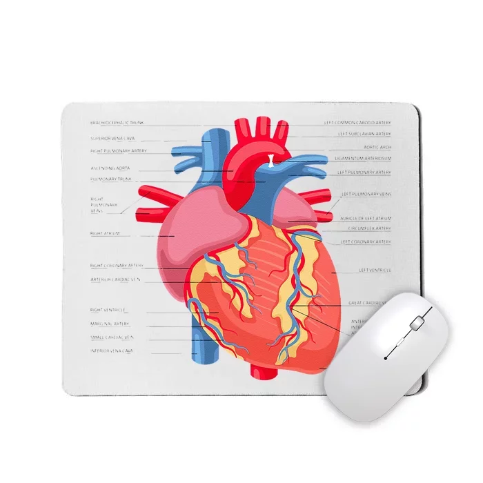 Funny Human Heart Anatomy Anatomical Heart Mousepad