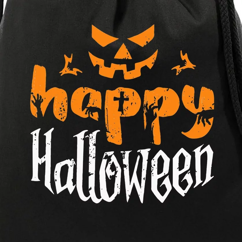 Funny Happy Halloween Pumpkin Creepy Scary Costume Drawstring Bag