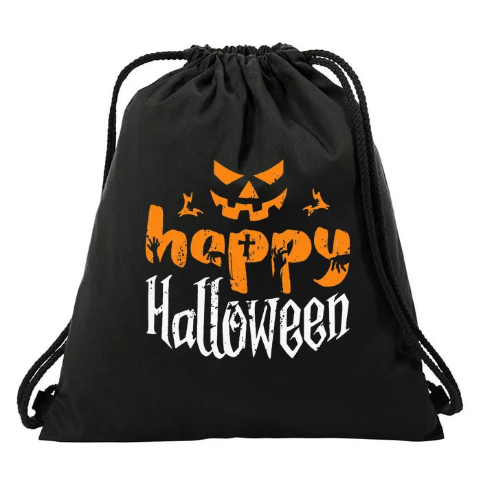 Funny Happy Halloween Pumpkin Creepy Scary Costume Drawstring Bag