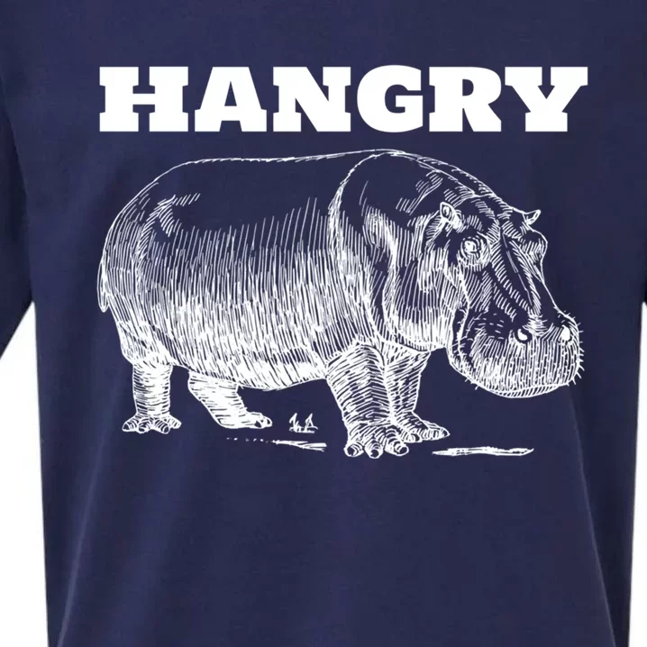 Funny Hangry Hippo For Hungry Hippopotamus Lovers Novelty Gift Sueded Cloud Jersey T-Shirt