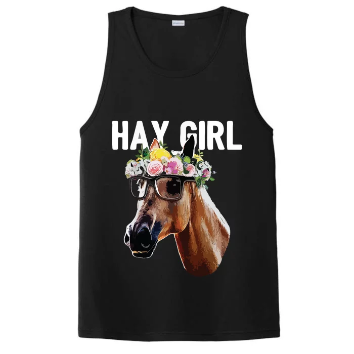 Floral Horse Horseback Riding Equestrian Farm Gift Performance Tank