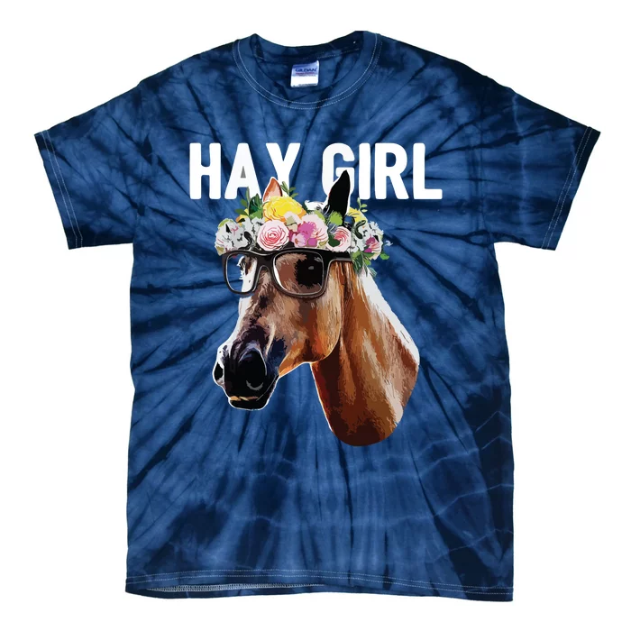 Floral Horse Horseback Riding Equestrian Farm Gift Tie-Dye T-Shirt