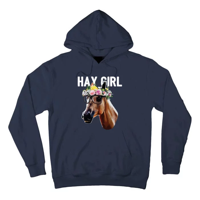 Floral Horse Horseback Riding Equestrian Farm Gift Tall Hoodie