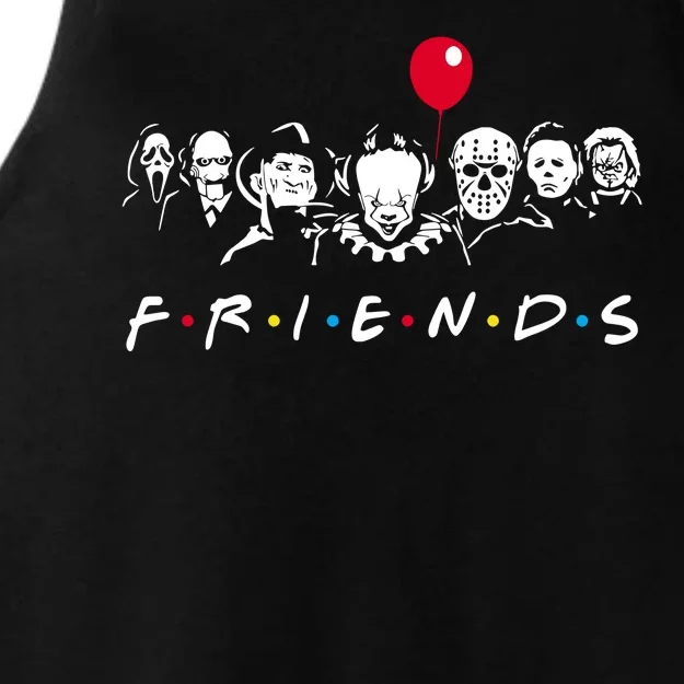 Friends Halloween Horror Ladies Tri-Blend Wicking Tank