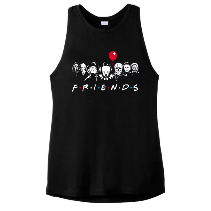 Friends Halloween Horror Ladies Tri-Blend Wicking Tank