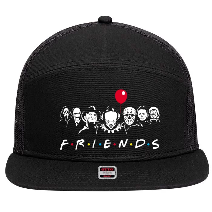 Friends Halloween Horror 7 Panel Mesh Trucker Snapback Hat