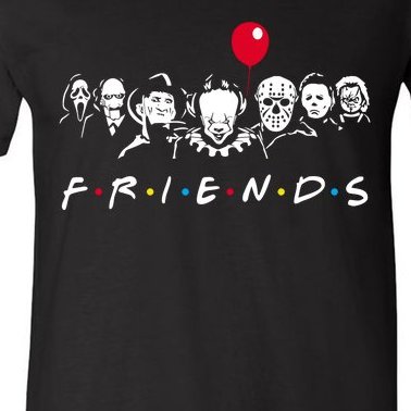Friends Halloween Horror V-Neck T-Shirt