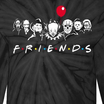 Friends Halloween Horror Tie-Dye Long Sleeve Shirt