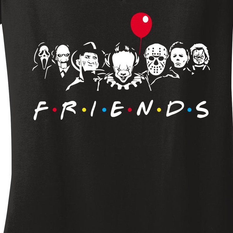 Friends Halloween Horror Women's V-Neck T-Shirt