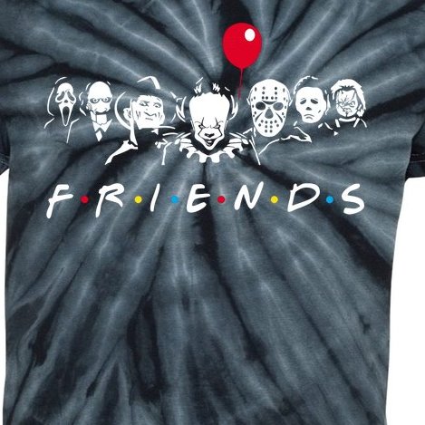 Friends Halloween Horror Kids Tie-Dye T-Shirt