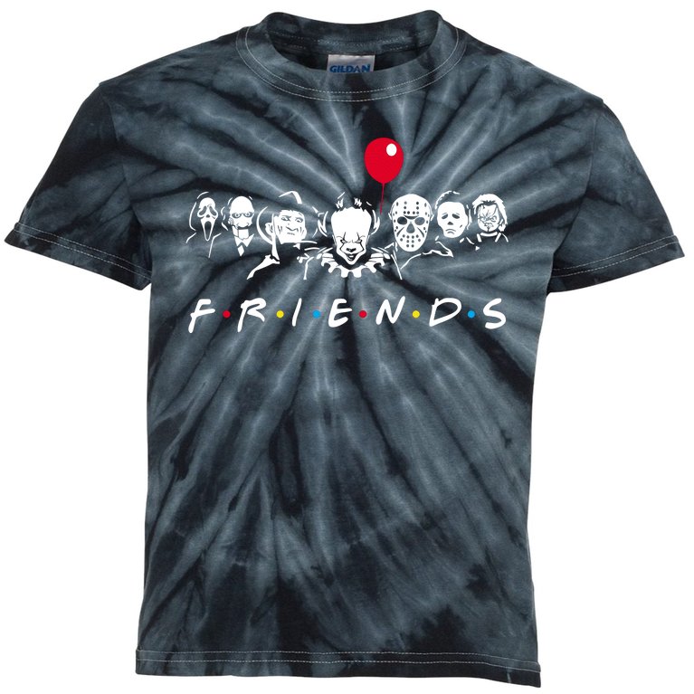 Friends Halloween Horror Kids Tie-Dye T-Shirt