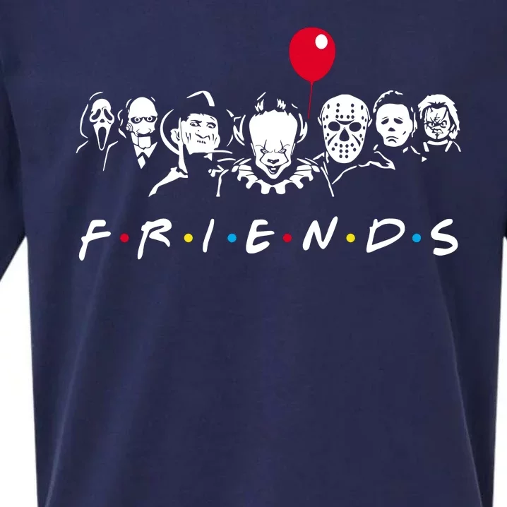 Friends Halloween Horror Sueded Cloud Jersey T-Shirt